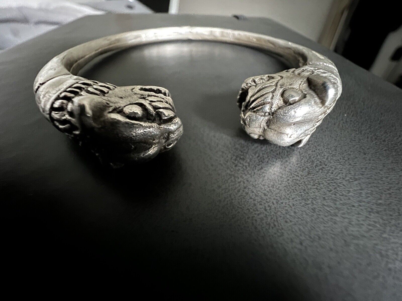 Lion Face Motif Antique Bracelet – Shriya Silver