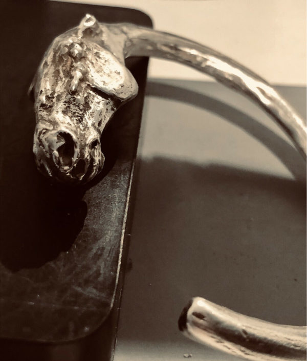 Solid Sterling Silver Large Horse Bracelet