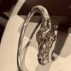 Solid Sterling Silver Large Horse Bracelet - Image 9