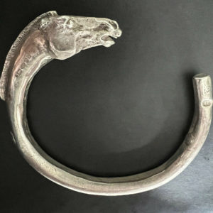 Solid Sterling Silver Horse Bracelet - Image 3